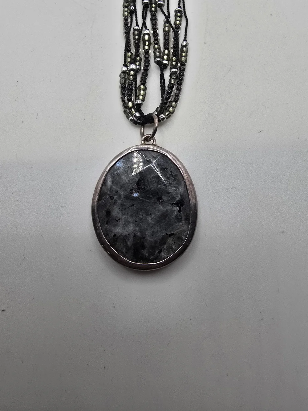 Silpada "Stormy Night"  Multi Strand Black Beaded Necklace - Picture 3 of 7